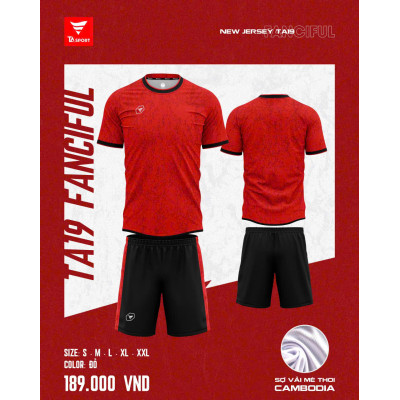 ÁO BÓNG ĐÁ KHÔNG LOGO TA19 FANCIFUL